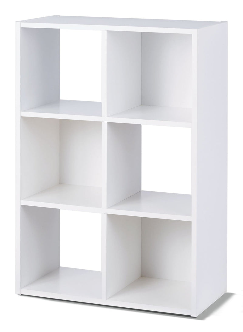 6-Cube Storage Organizer, Bookcase/Bookshelf, White Q7636