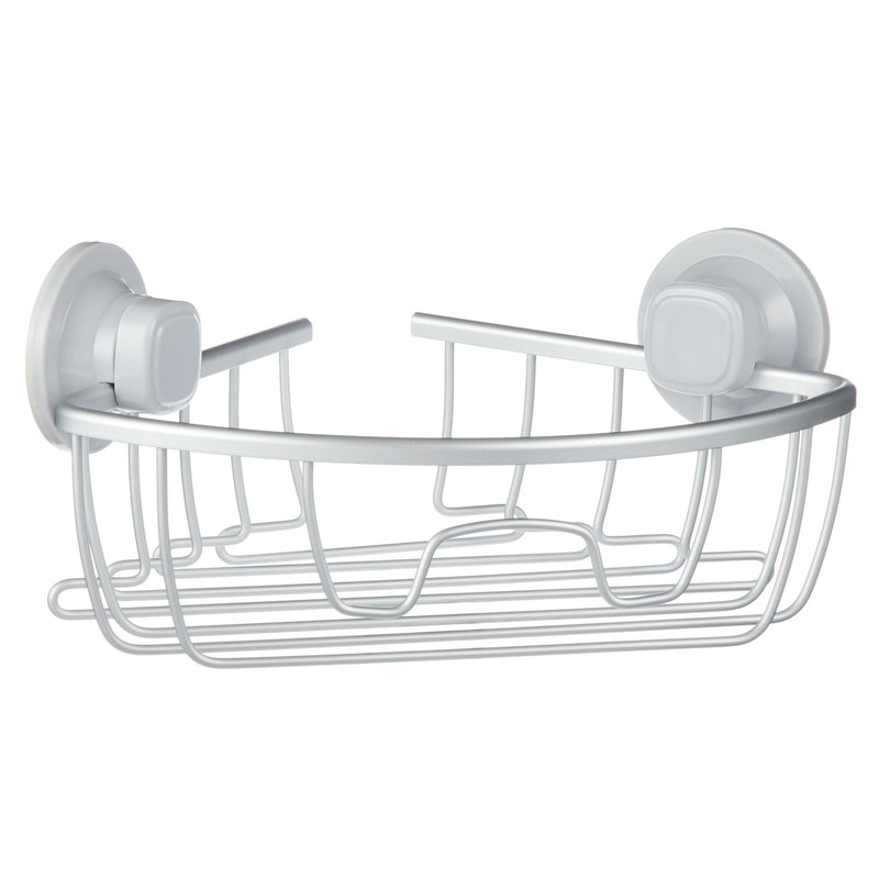 Aluminum Rust-Resistant Suction Corner Shower Caddy, 3-in x 10-in x 7.25-in Q319