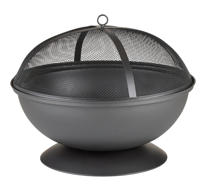 Steel Round Wood Burning Fire Pit/Fireplace, Rust-Resistant, 25-in F2873