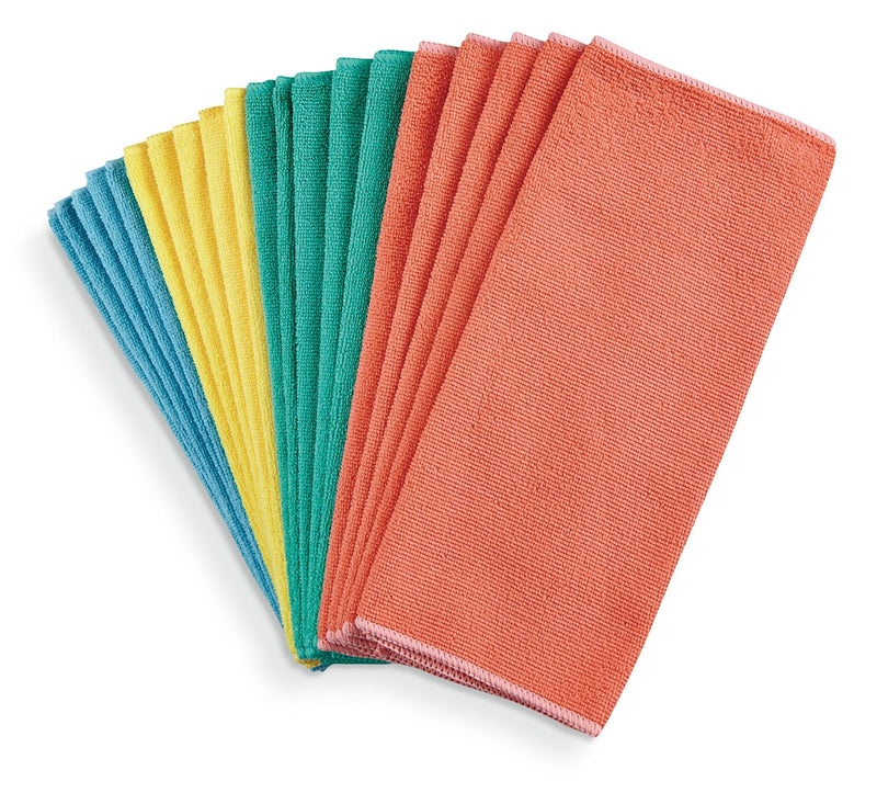 All-Purpose Machine Washable Microfibre Cloths, Assorted Colours, 20-pk R0702