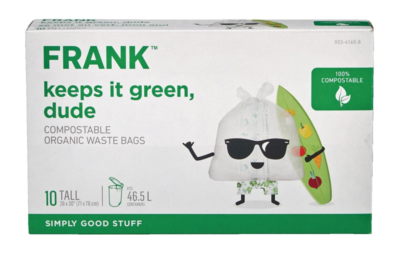Tall Organic Compostable Food Waste Bags, 10-pk, 49-L M2202