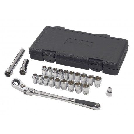 Pass-Thru 3/8-in Drive Socket Set 23-pc, SAE/Metric K28