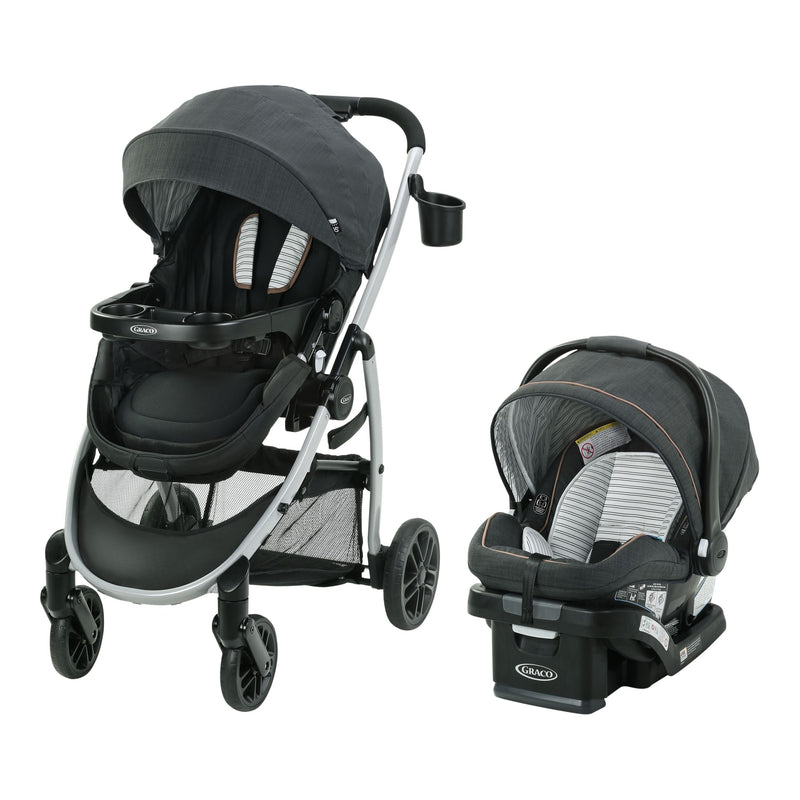 Modes Pramette Travel System with SnugRide SnugLock 35 Lite DLX Infant Car Seat, Black Q7532