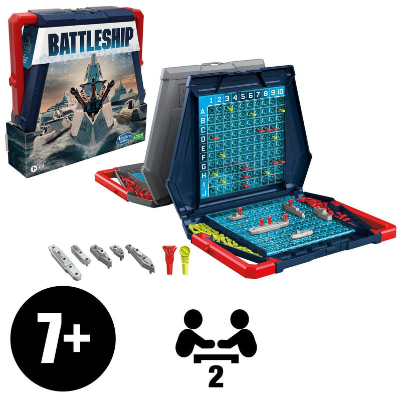 Games Battleship Classic Board Game, Strategy Game for Kids, Age 7+ I6691