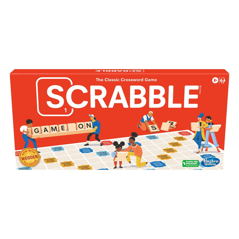 Games Scrabble 2-4 Player Crossword Board Game, English, Ages 8+ F2045