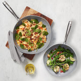 The Rock O Naturel Ceramic Non-Stick Frying Pan Set, Dishwasher & Oven Safe, Baby Blue, 26-cm & 30-cm, 2-pk