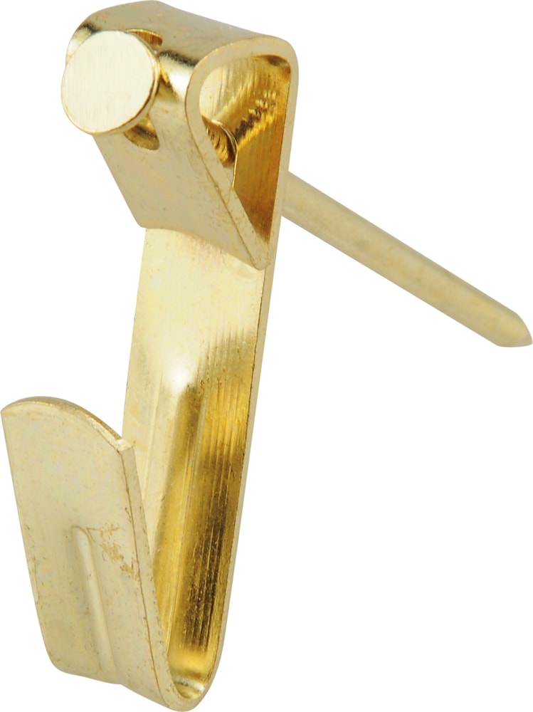 Conventional Picture Hanger, For DrywAll and Paster WAll, 100-lb Capacity, Brass Plated N3119
