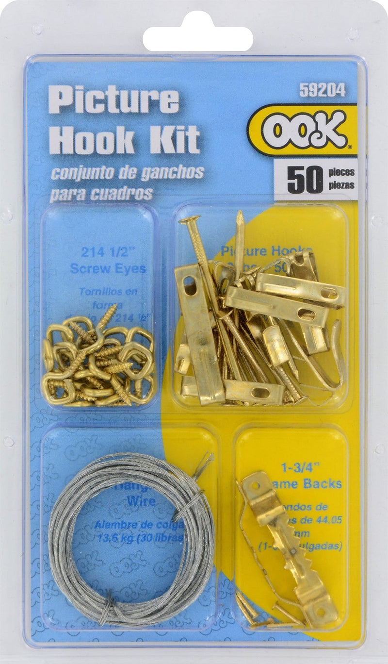 Picture Hanging Kit with Sawtooth Hangers and Screws, 50-pc Z1321