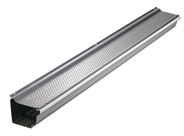 Smart Screen 20-ft Aluminum Gutter Guards, Metallic, 5-pk U2408