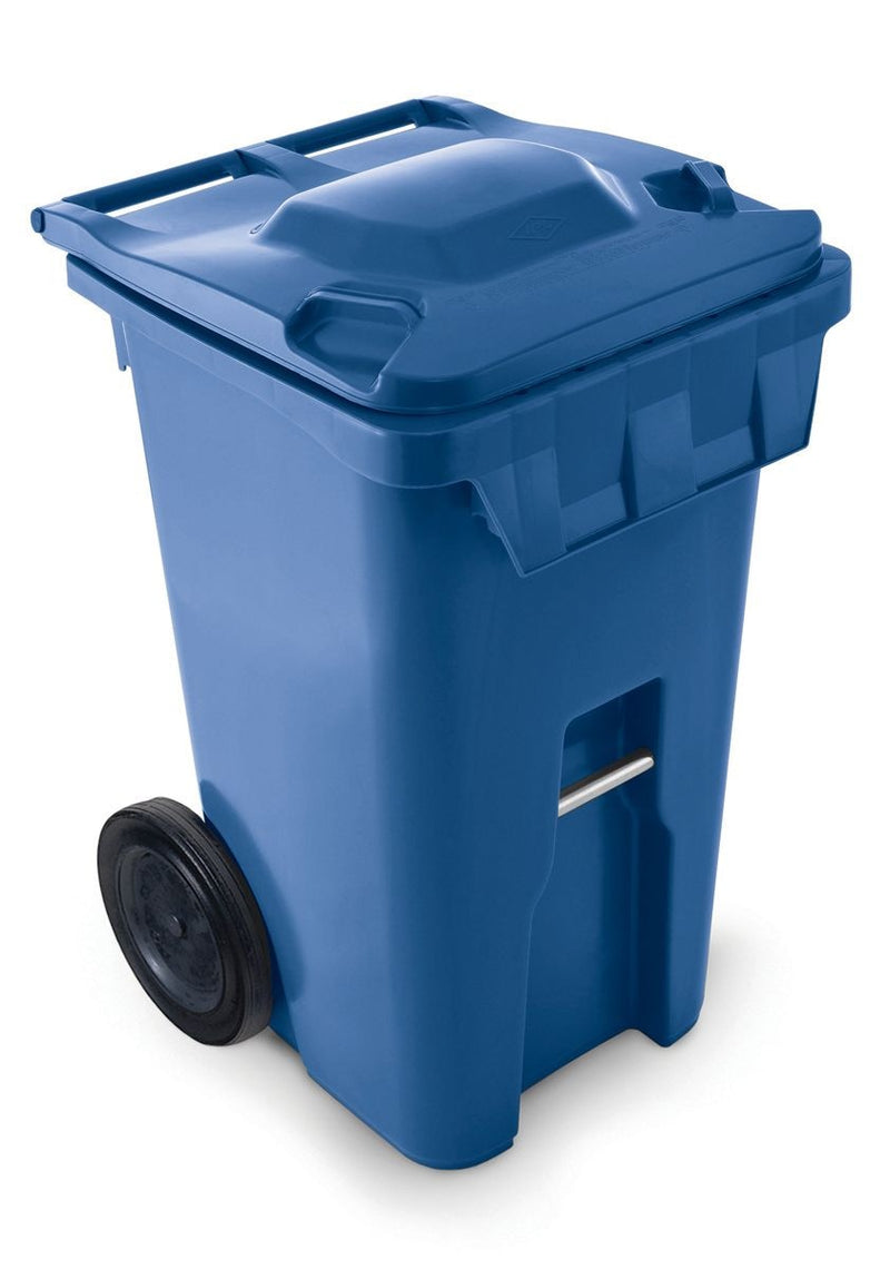 Mastercart Plastic Rectangular 8-in Wheeled Compost Bin/Recycling Bin/Garbage Can, Assorted Colours, 240-L L1346