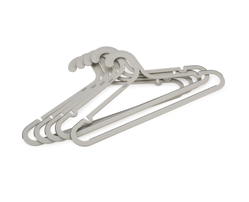 Orderly Anti-Tangle Anti-Slip Garment Hangers, Ecru, 5-pk A1009