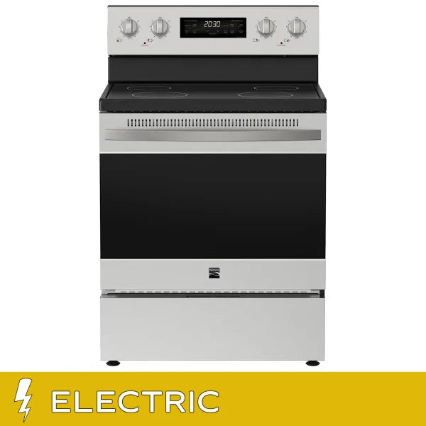 30 in. 5 cu ft. Stainless Steel Electric 4 Burner True Convection Range with Air Fry B1085