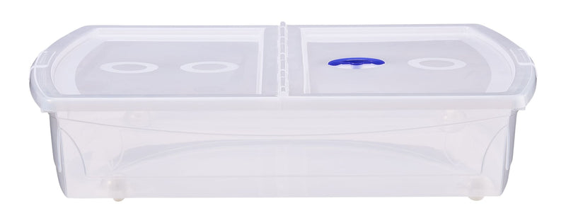 Shallow Under-the-Bed Storage Tote with Wheels U7070