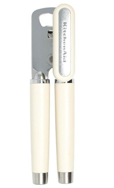 Gourmet Hard Handle Stainless Steel Can Opener, Black, Almond Cream L8990