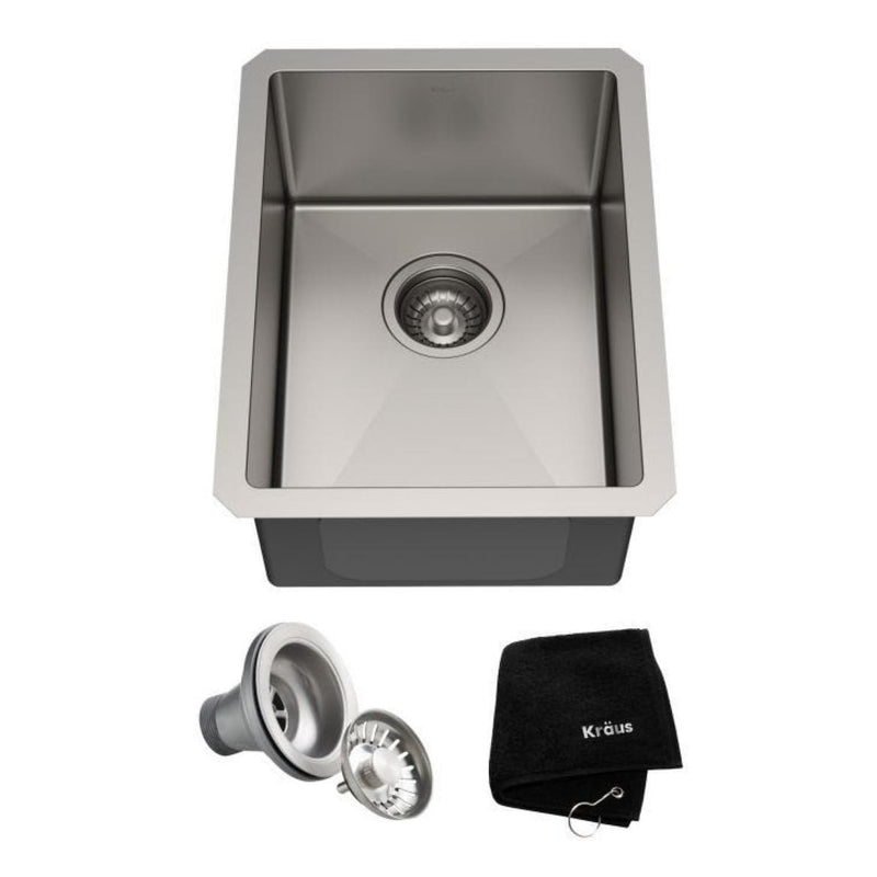 Standart PRO 16-Gauge Undermount Single Bowl Stainless Steel Kitchen Bar Sink, 14-in F1143