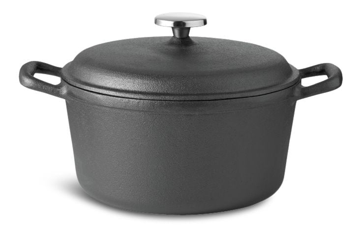 Pre-Seasoned Casserole Dish, Cast Iron, Black, 6-qt C5785