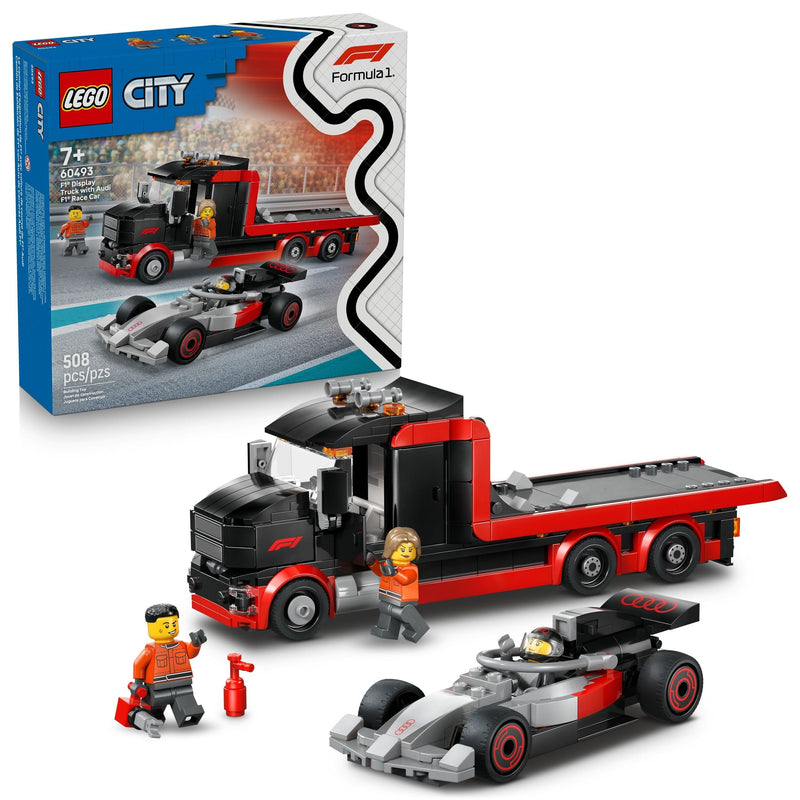 City F1 Display Truck with F1 Race Car - 60493, 508-pc, Ages 7+ I1296