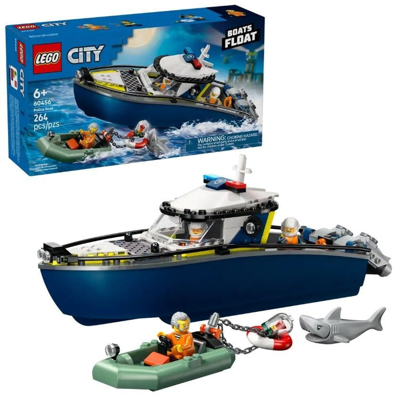 City Police Boat Chase - 60456, 264-pcs, Ages 6+ R8914