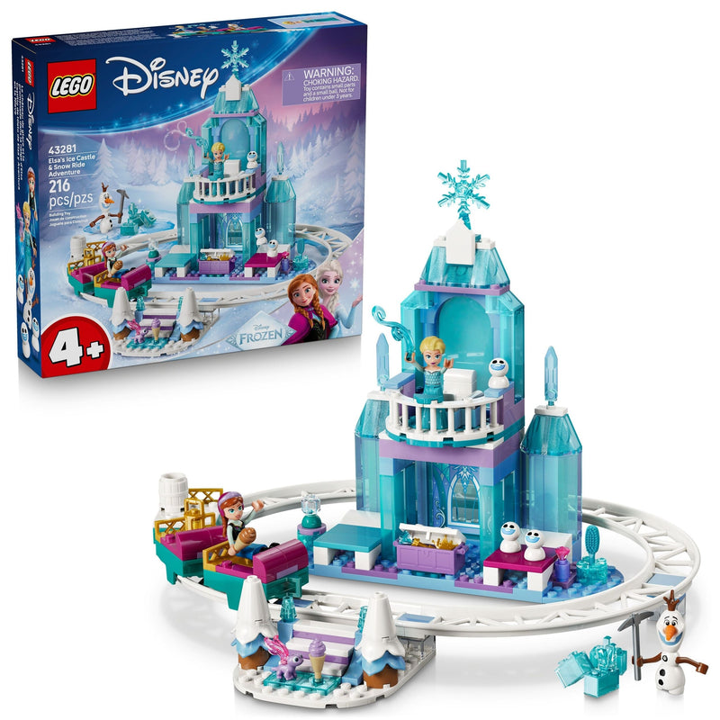 Frozen Elsa's Ice Castle & Snow Ride Adventure Building Set - 43281, 216-pcs, Ages 4+ V5489