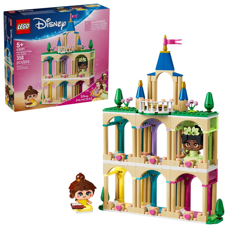 Princess Mini Belle & Tiana with Castle Toy Building Set - 43291, 358-pcs, Ages 5+ U0266