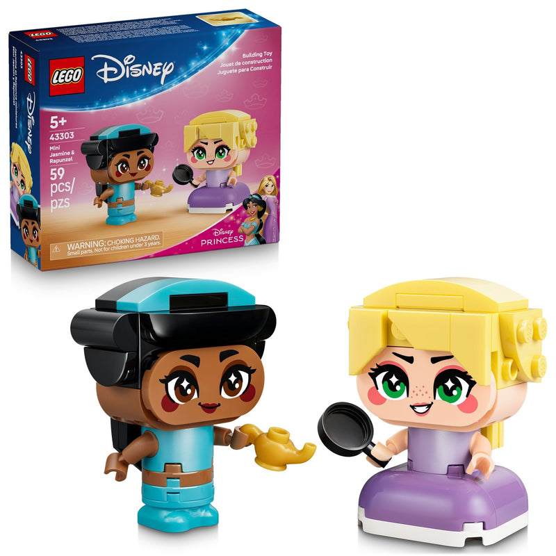 Princess Mini Jasmine & Rapunzel Toy Building Set - 43303, 59-pcs, Ages 5+ L8112