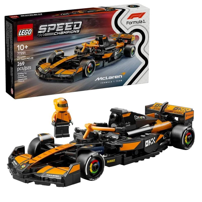 Speed Champions F1 Team MCL38 Race Car - 77251, 269-pcs, Ages 10+ D1071