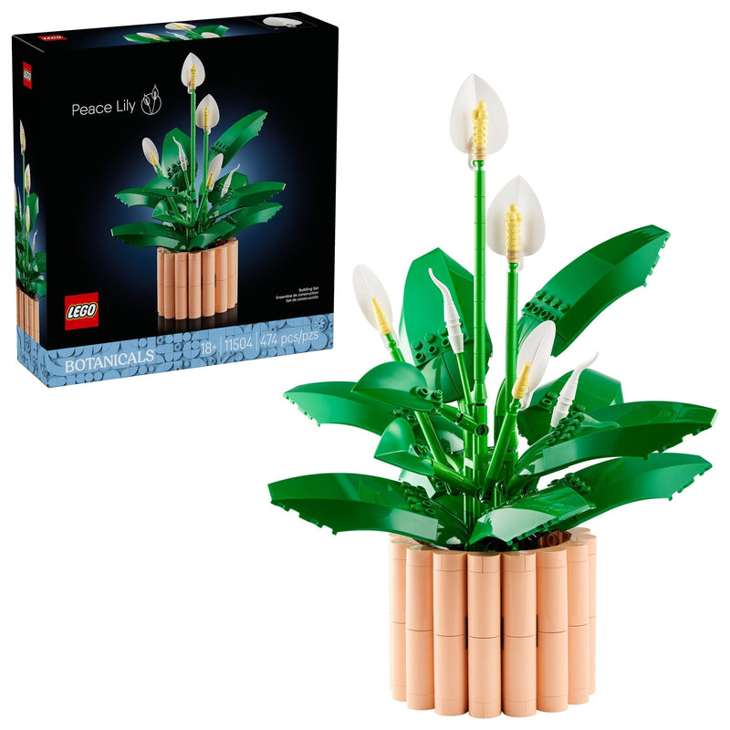 The Botanical Collection Peace Lily Flower Building Set - 11504, 474-pcs, Ages 18+ L9357