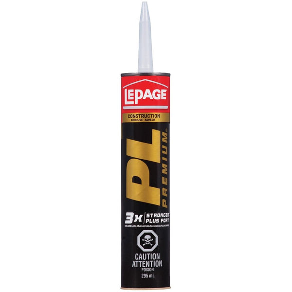 PL Premium Construction Adhesive Glue, Indoor/Outdoor, Weather & Waterproof, 295-mL Z0519