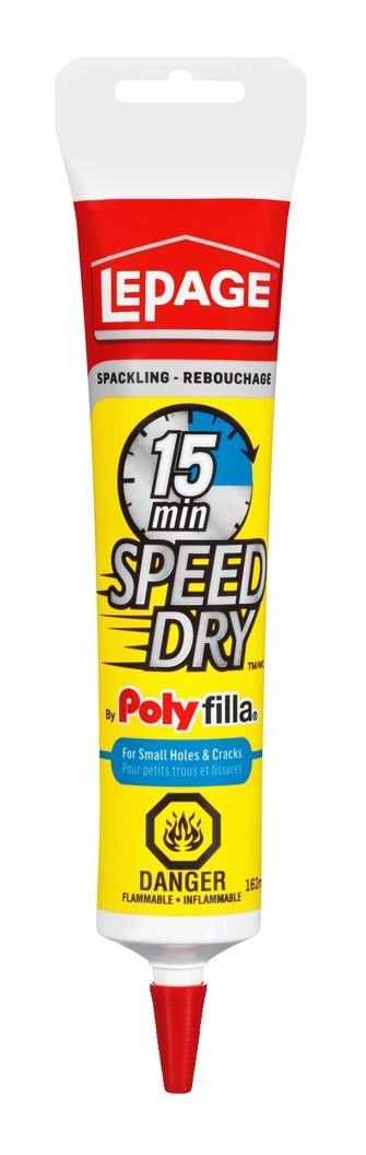 15-Minute Speed Dry Spackling, Fills Small Holes & Cracks, White, 162-mL M5586