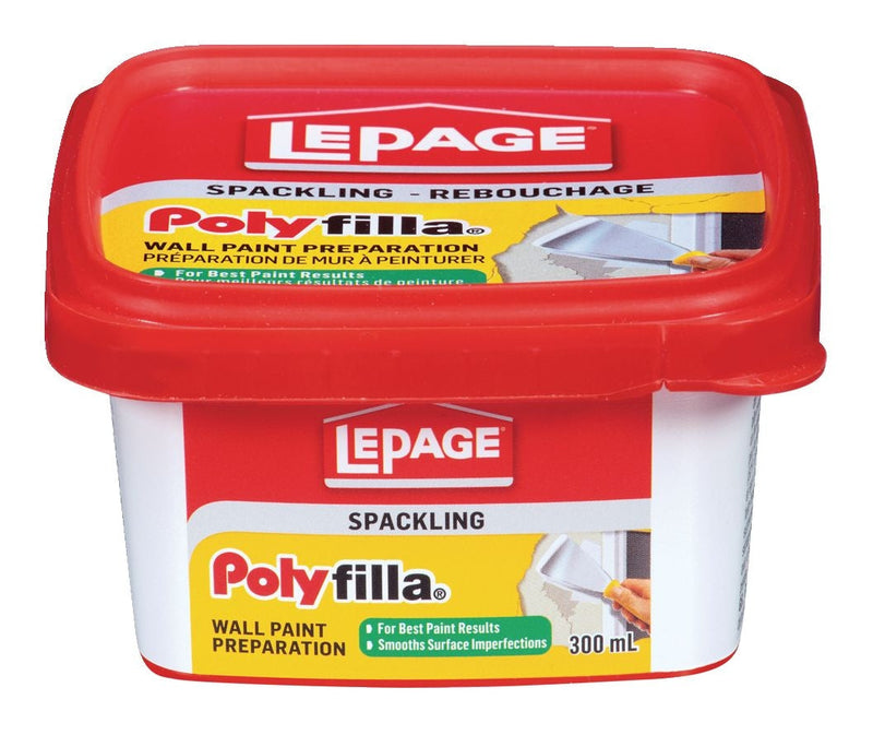 Wall Paint Preparation Spackling, Hole/Crack Repair Filler, White E2381