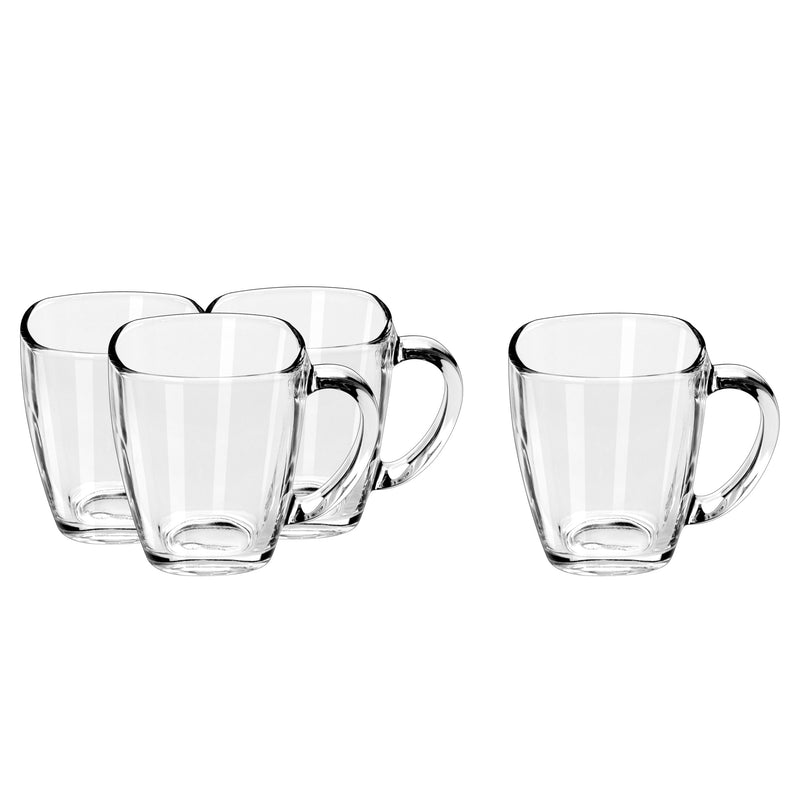 Square Mug Set, Clear, 4-pc K8755