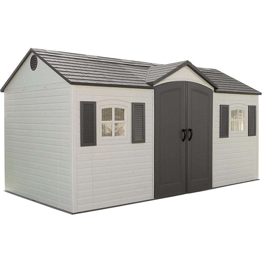 Outdoor Storage Shed with Windows, 8-ft x 15-ft