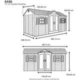 Outdoor Storage Shed with Windows, 8-ft x 15-ft