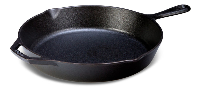 Seasoned Cast-Iron Skillet, Black, 12-in Q1429