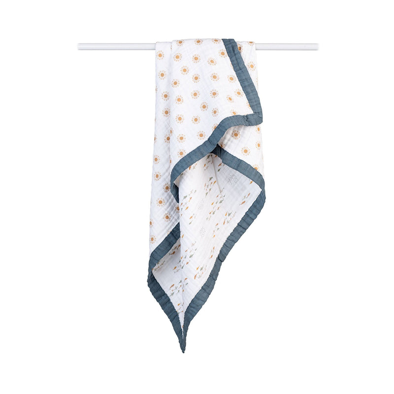 3-Ply Sun & Fish Reversible Muslin Blanket W7402