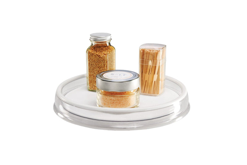 Madesmart Lazy Susan Turntable Organizer For Kitchen Cupboard/Cabinet, White, 10-in G1299
