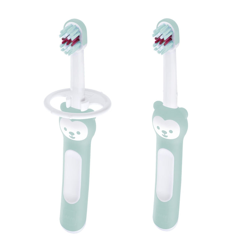 Baby Toothbrush with Safety Shield, Mint Green, 2-pk V9180