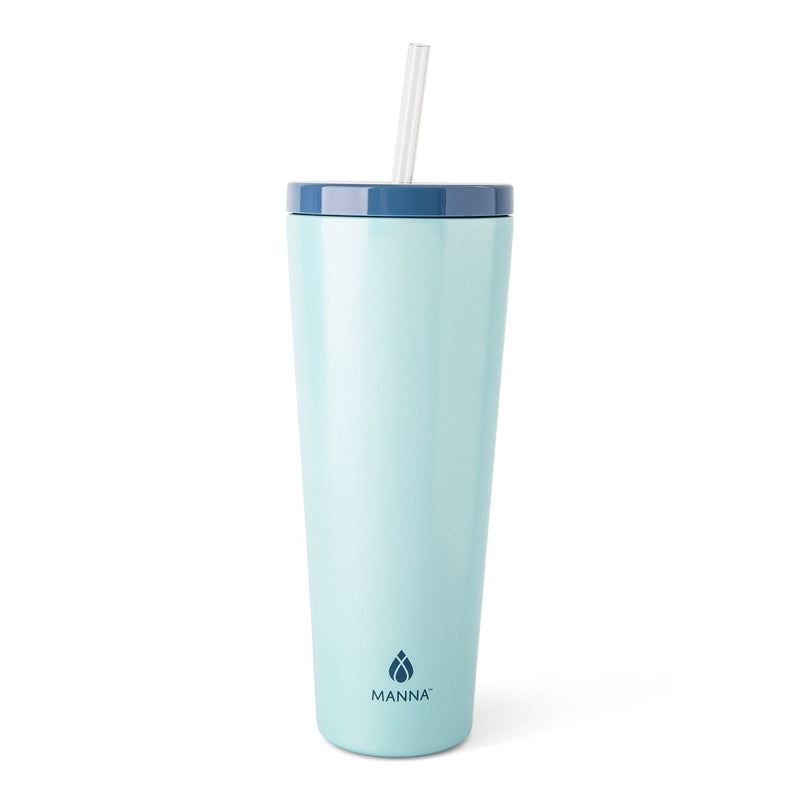 Axel Sparkle Stainless Steel Double Wall Insulated Tumbler, 24-oz, Assorted Colours, with Reusable Straw V8047