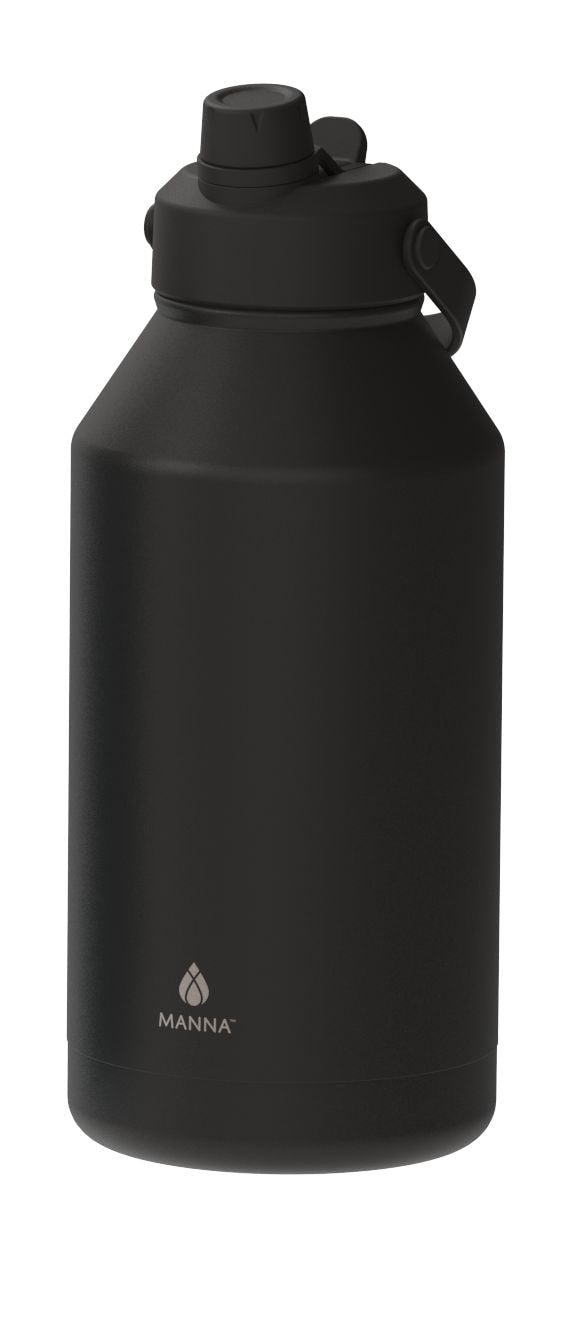 Dual Mouth Flip Lid Double Wall Stainless Steel Water Bottle, 64-oz X2638
