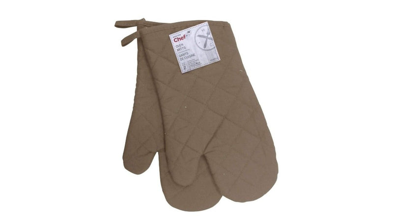 Cotton Oven Mitt Set with Hanging Loop, Machine Washable, Mushroom, 2-pk W5354