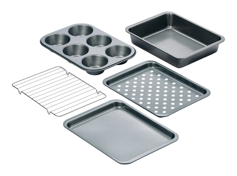 Grey Non-Stick Toaster Oven Bakeware Set, 5-pc S2208