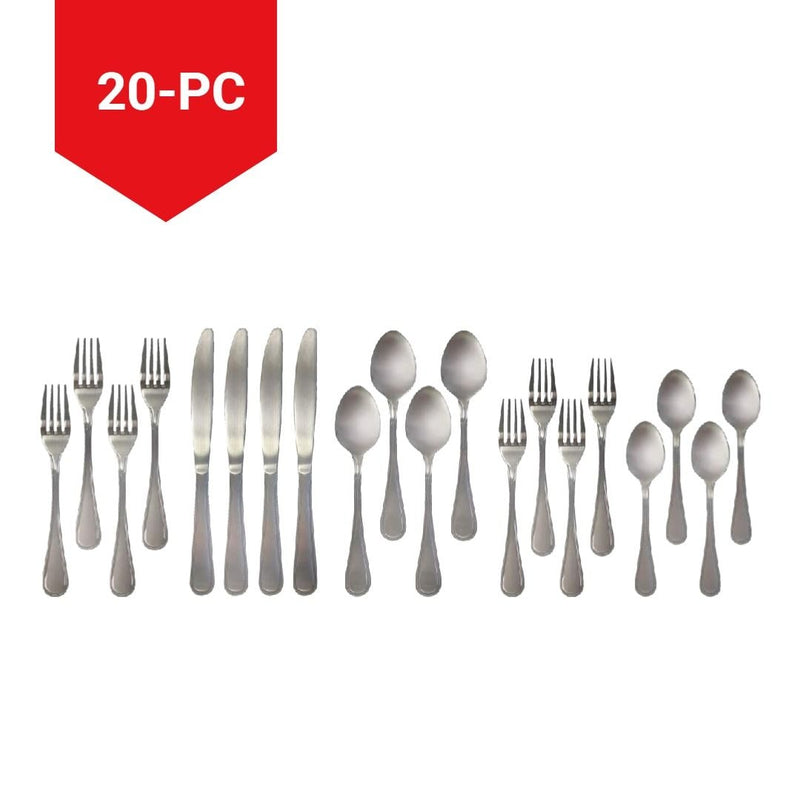 Round Stainless Steel Flatware Set, Serves 4, 20-pc E6399