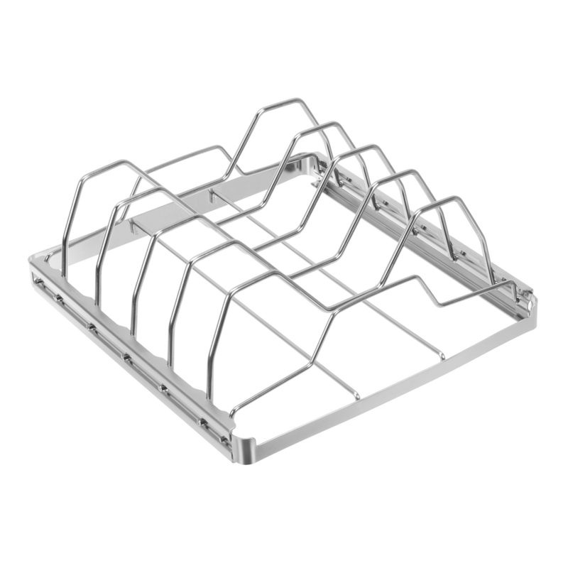 Stainless Steel Folding BBQ Rib Rack/Roasting Stand, Holds 4 Full Racks of Ribs C9743