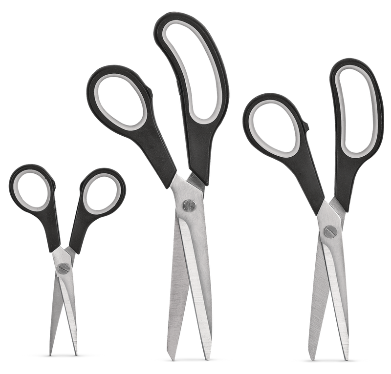 Stainless Steel Scissor Set, Ergonomic Grip, 3-pc K9187