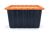 102-L Heavy-Duty Orange/Black Storage Tote