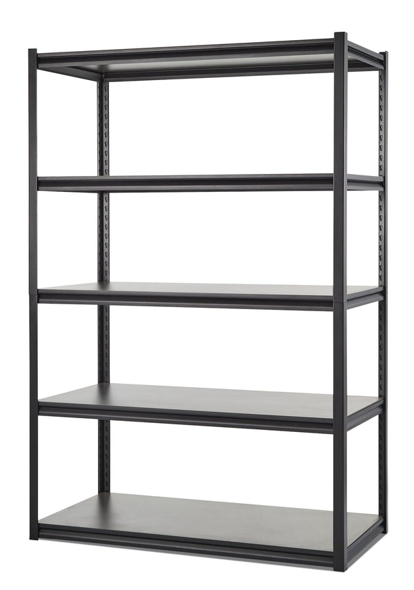 Adjustable 5-Shelf Steel Metal & Wood Storage Rack/Shelving Unit, 48 x 24 x 72-in X1682