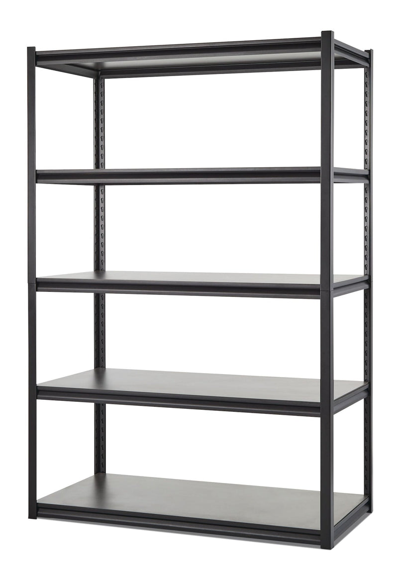 Adjustable 5-Shelf Steel Metal & Wood Storage Rack/Shelving Unit, 48 x 24 x 72-in X1682