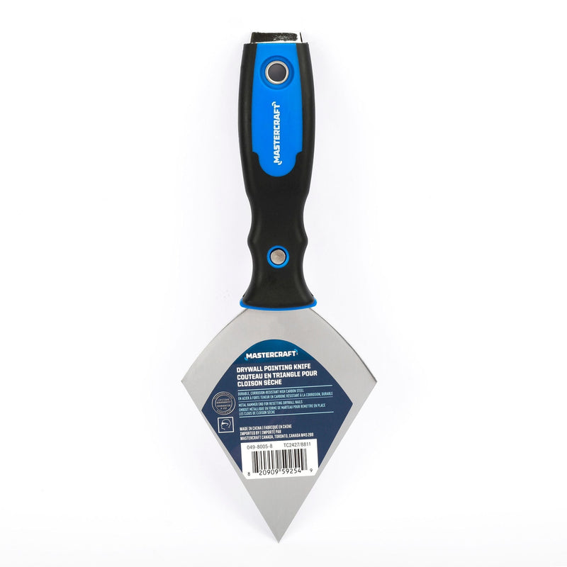 Carbon Steel Drywall Pointing Knife with Soft Grip & Hammer End T9347
