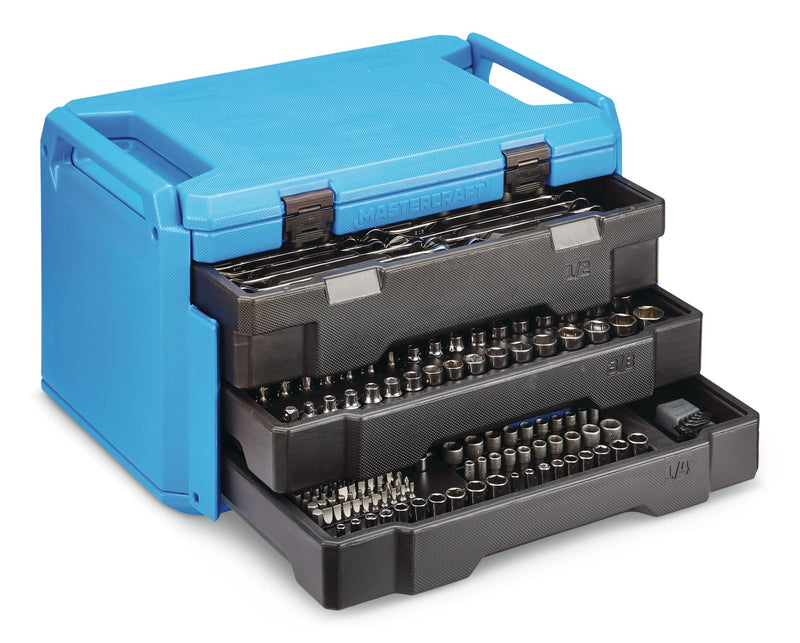 Socket Set, 270-pc, SAE / Metric, CRV, Nickel-Chrome Plating Z1928