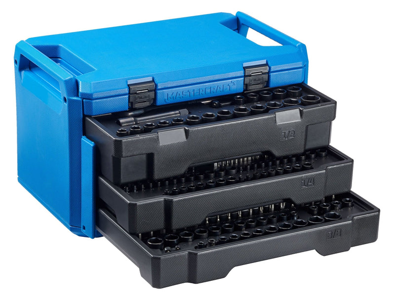 Socket Set, SAE/Metric, CRV, Black Steel Finish, 260-pc Y3894